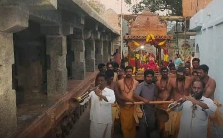 ఊరేగింపుగా బాల బ్రహ్మేశ్వర స్వామి రథోత్సవం.