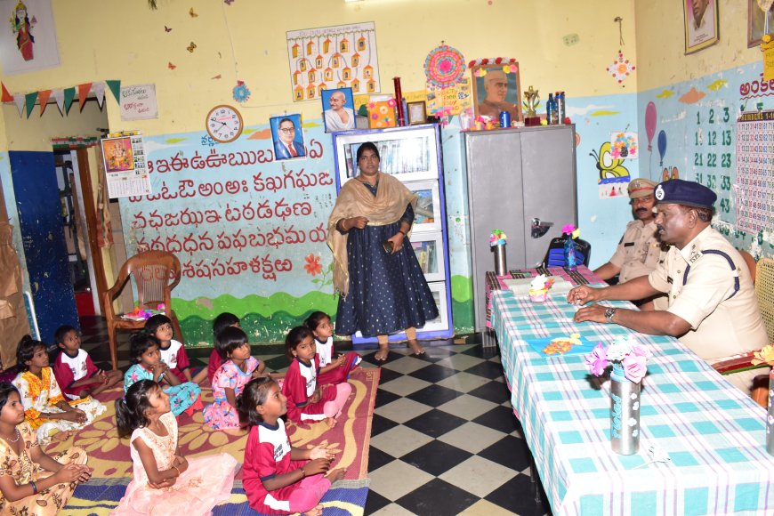 అనాధ పిల్లల ఆశ్రమాన్ని  వీక్షించిన కమాండెంట్ ఎన్.వి సాంబయ్య