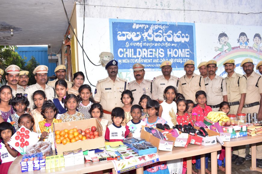 అనాధ పిల్లల ఆశ్రమాన్ని  వీక్షించిన కమాండెంట్ ఎన్.వి సాంబయ్య