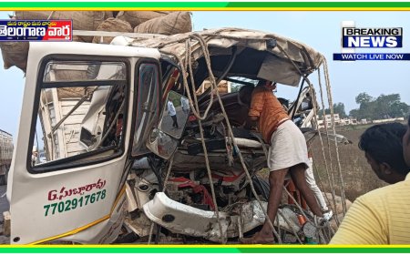 ఐజ నుండి మిర్చి లోడుతో వెళ్తూన మినీ లారీ  నరసరావుపేట