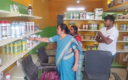 ఎరువుల దుకాణాలపై తనిఖీ అగ్రికల్చర్ అధికారి కే అనురాధ
