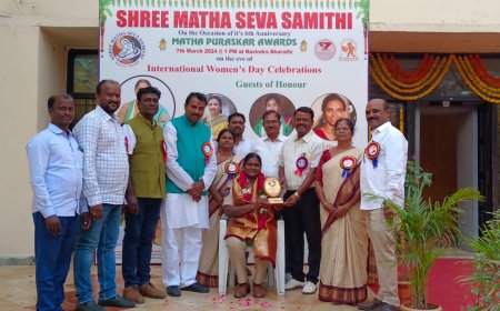 మాత పురస్కార్ అవార్డును అందుకున్న మల్లేశ్వరి సర్కిల్ ఇన్స్పెక్టర్ పోలీస్