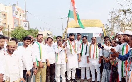 జన జాతర సభకు భారీగా తరలిన కుత్బుల్లాపూర్ నియోజకవర్గ కాంగ్రెస్ పార్టీ నాయకులు