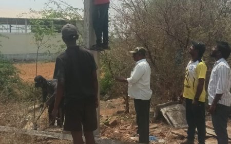 సద్దలోని పల్లి గ్రామంలో  శ్రీకృష్ణ భక్తులకు ఇబ్బంది కలగకుండా విద్యుత్ లైన్ మరమ్మతులు 