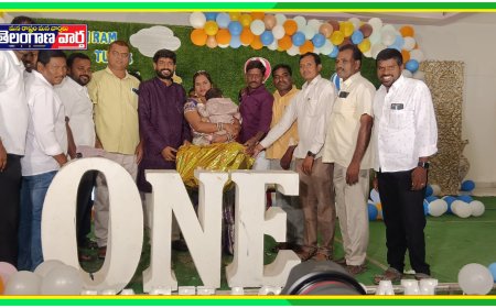 తోటి మిత్రుడు కుమారుని బర్త్డే వేడుకల్లో పాల్గొన్న తోటివిలేకరులు