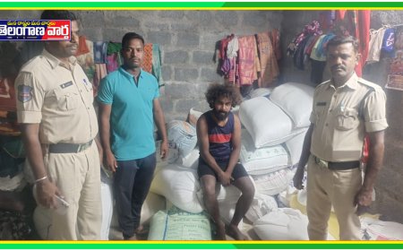 18 క్వింటాళ్ల ప్రభుత్వ రేషన్ బియ్యం ను పట్టుకున్న సిద్దిపేట టాస్క్ ఫోర్స్ & కుకునూరు పల్లి పోలీసులు 