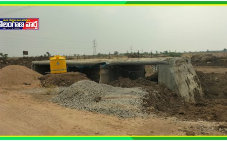 జ సమీపంలోని ఉన్న పోలోని వాగు బ్రిడ్జి పనులు సంవత్సరం పూర్తయిన పూర్తికాని పనులు.