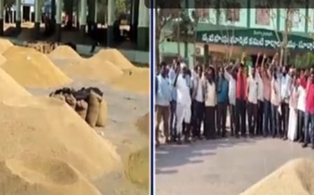 సూర్యాపేట వ్యవసాయ మార్కెట్లో గందరగోళం