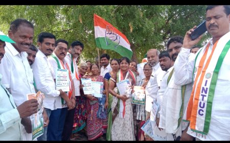 మునగాల మండలంలో కాంగ్రెస్ పార్టీ ప్రచారం ప్రారంభం