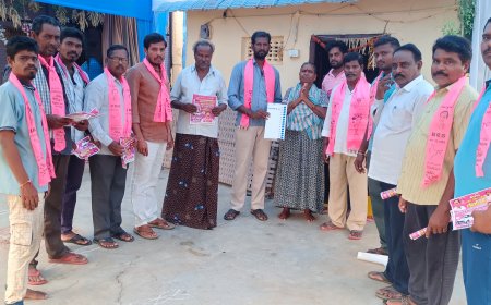 బీ ఆర్ యస్ పార్టీ అభ్యర్థి గెలుపు కోసం ఇంటింటి ప్రచారం