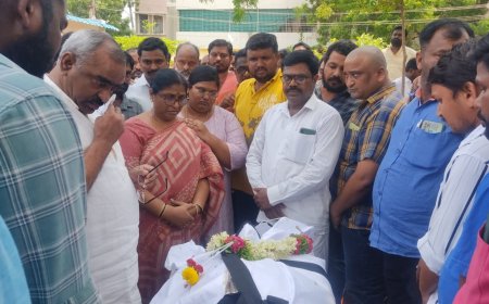 కార్యకర్తకు కన్నీళ్ళతో వీడ్కోలు పలికిన సంకినేని