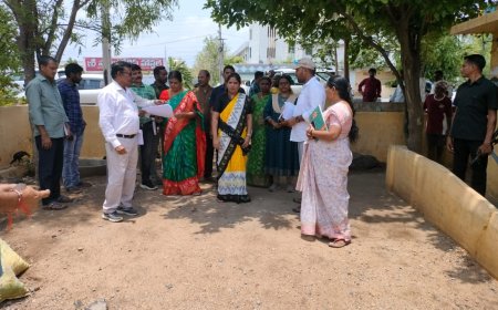 అమ్మ ఆదర్శ పాఠశాల కమిటీ పనులను తనిఖీ చేసిన జిల్లా కలెక్టర్ డాక్టర్ ప్రియాంక అల .