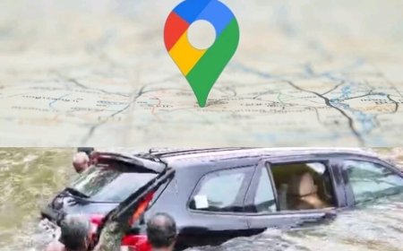 గూగుల్ మ్యాప్ ని నమ్మి నీటి కాల్వలోకి....!