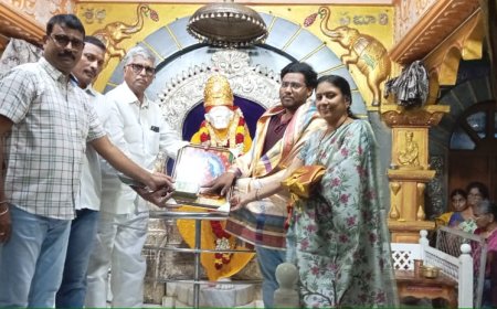 శ్రీ సాయి మందిరానికి రెండు లక్షల విరాళం 