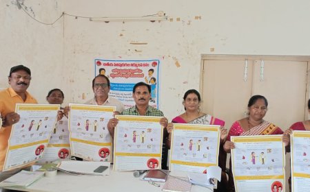 జాతీయ నులి పురుగుల నిర్మూలన పై అవగాహన కార్యక్రమం వైద్య అధికారులు.