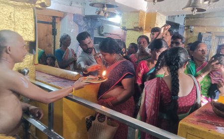 శ్రీ తిమ్మప్ప స్వామి దేవాలయంలో భక్తుల సందడి.
