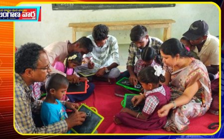 గట్టుసింగారం గ్రామంలో అక్షరాభ్యాసం