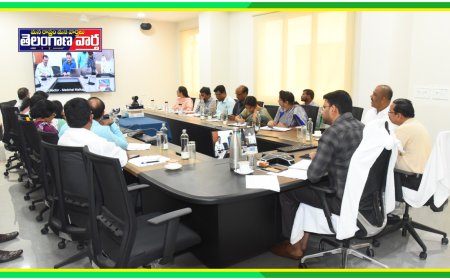 వీడియో కాన్ఫరెన్స్ లో పాల్గొన్న జిల్లా కలెక్టర్ బి. యం. సంతోష్