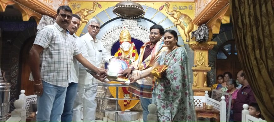 శ్రీ సాయి మందిరానికి రెండు లక్షల విరాళం 