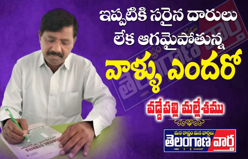 ఇప్పటికీ సరైన దారులు లేక  ఆగమై పోతున్న వాళ్ళు ఎందరో