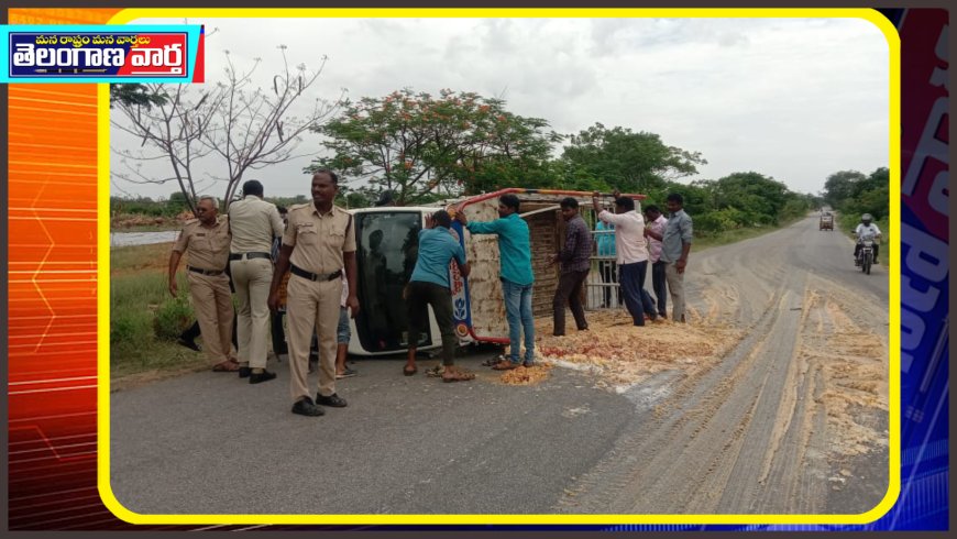 ప్రమాదవశాత్తు ఆటో బోల్తా.