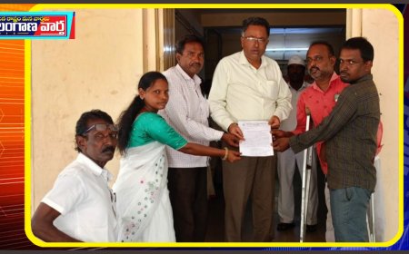 భువనగిరి ఆర్డీవోకు వినతి పత్రం అందజేసిన ఎన్ పి ఆర్ డి జిల్లా అధ్యక్షులు సురపంగా ప్రకాష్