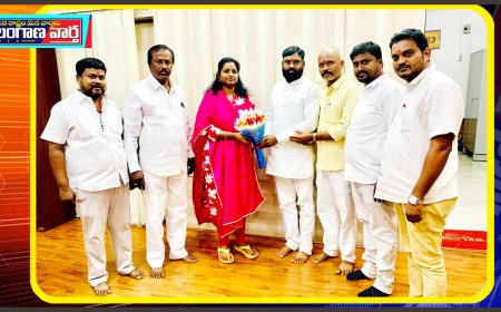 వరంగల్ పార్లమెంట్ సభ్యులు డాక్టర్ కడియం కావ్యను కలిసిన బైండ్ల సంఘం రాష్ట్ర నాయకులు