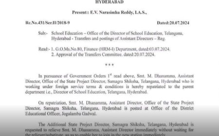 గద్వాల జిల్లా నూతన డీఈఓగా దానమ్మ.