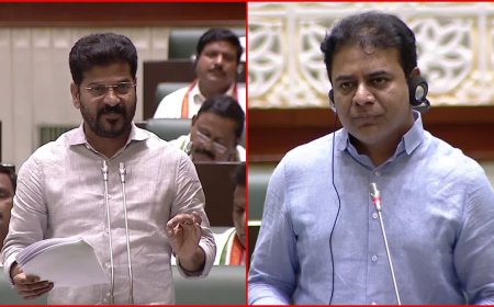 సీఎం రేవంత్​ VS కేటీఆర్ - అసెంబ్లీ వేదికగా మాటల యుద్ధం.. 