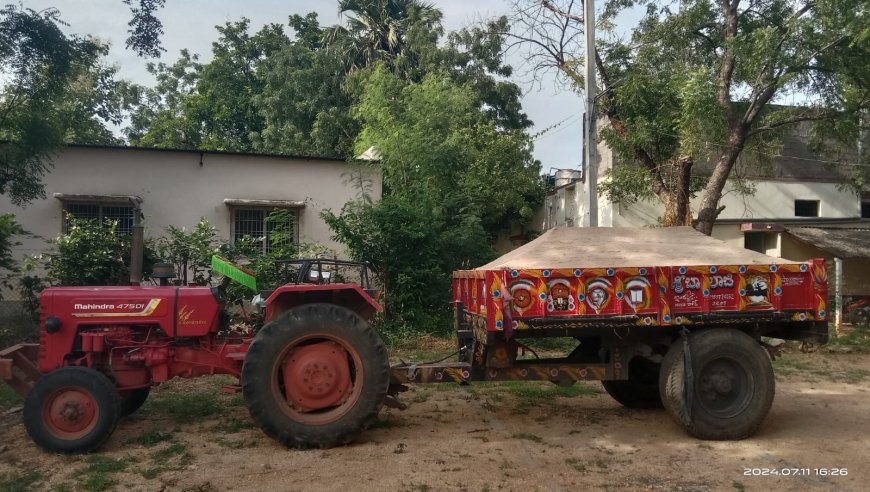 ఇసుక తరలిస్తున్న ట్రాక్టర్ పట్టివేతకేసు నమోదు