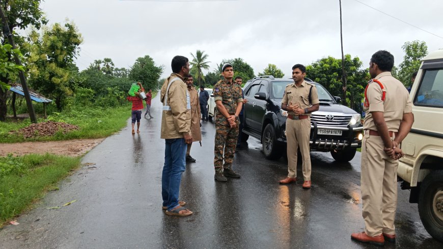 ముంపు ప్రాంతాలను సందర్శించిన ఎస్పీ శబరిస్