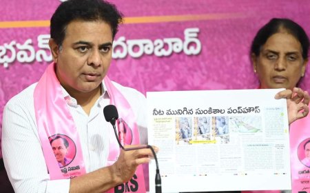 తెలంగాణ భవన్ లో కేటీఆర్ ప్రెస్ మీట్