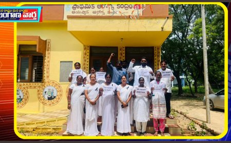 డాక్టర్ ప్రవీణ్ కుమార్ ఆధ్వర్యంలో వైద్య సిబ్బంది నిరసన కార్యక్రమం