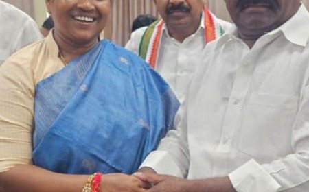 ఎమ్మెల్యే మందుల సామెల్ కు రాఖీ కట్టిన మంత్రి సీతక్క