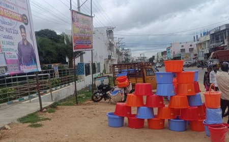 వనపర్తి ఐకాన్ చుట్టూ ఫ్లెక్సీలు