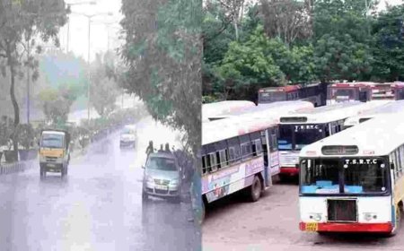 భారీ వర్షాల కారణంగా ఆర్టీసీ బస్సులు రద్దు  