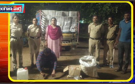 భారీగా సారా బెల్లం పట్టుకున్న ఎక్స్చేంజ్  సీఐ జయశ్రీ