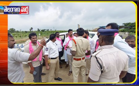 మంత్రులకు రైతుల పక్షన వినతి పత్రం ఇచ్చేందుకు బయలుదేరిన