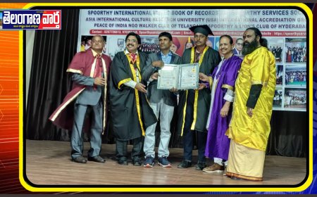 ముత్యాల  మహేష్ కు గౌరవ డాక్టరేట్ ప్రధానం