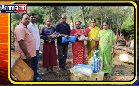 గత నెల లో ఇల్లు కాలిన బాధిత కుటుంబానికి చేయూత  