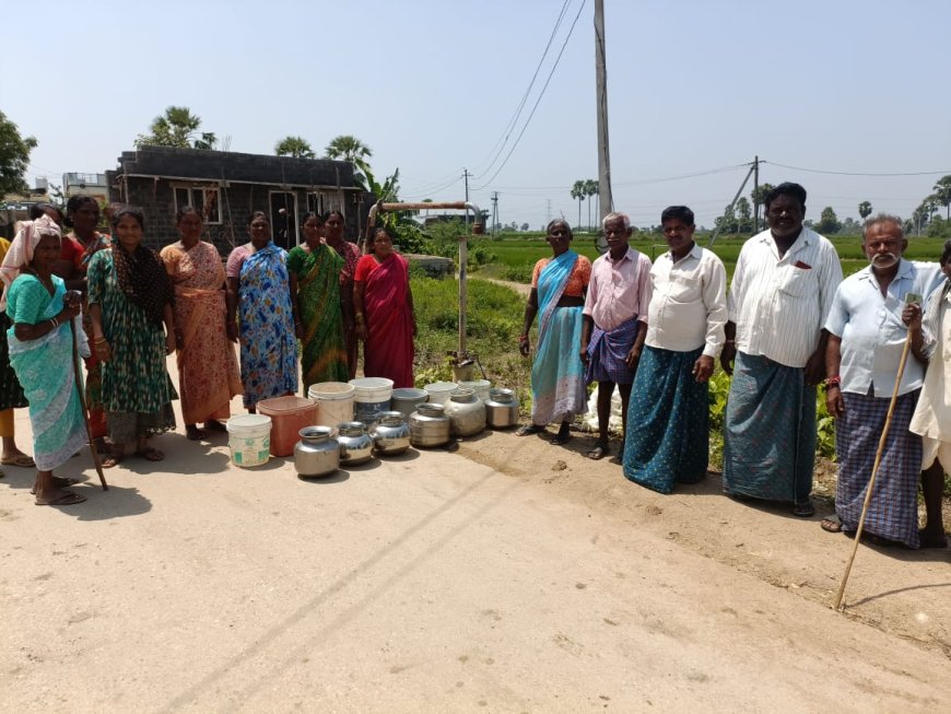 గట్టికల్లు గ్రామంలో మంచి నీటి కష్టాలు బిందెలతో రోడ్లపైకి వచ్చిన ప్రజలు