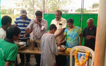 వికలాంగుల ఆశ్రమంలో అన్నదానం"గుడిమెట్ల నాగమణి