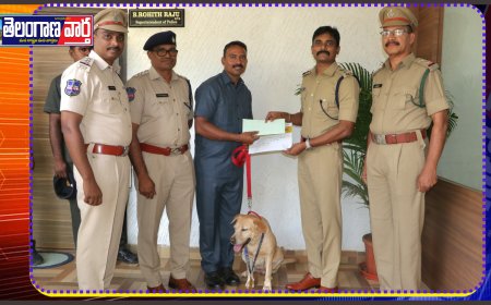 తెలంగాణ రాష్ట్ర స్థాయి పోలీస్ డ్యూటీ మీట్ పోటీల్లో బంగారు పతకం