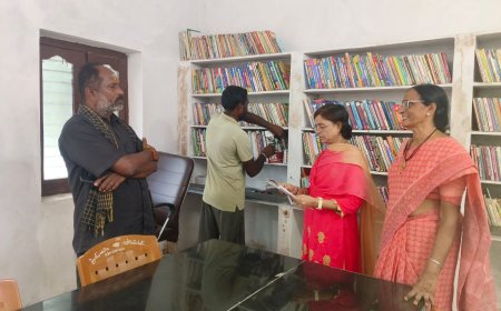 దాతలు గ్రంథాలయ అభివృద్ధిలో భాగం కావాలి...కార్యదర్శి బి. బాలమ్మ