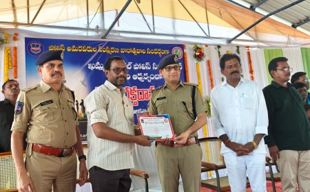 పోలీస్ అమరవీరుల సంస్కరణ దినోత్సవం సందర్భంగా మెగా బ్లడ్ క్యాంప్ లో రేగూరి హనుమంతరావు