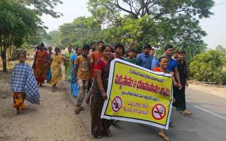 బోరింగ్ తండాలో మధ్య నిషేధం పై ర్యాలీ