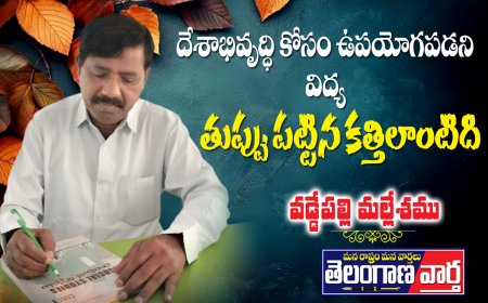 దేశాభివృద్ధి కోసం ఉపయోగపడని విద్య  తుప్పు పట్టిన కత్తిలాంటిది