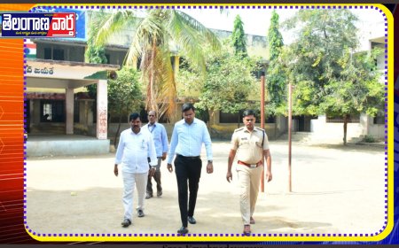 గ్రూప్ III పరీక్షా కేంద్రాలను పరిశీలించిన జిల్లా కలెక్టర్