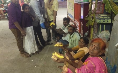 దైద గీతిక పూలే పుట్టినరోజుసందర్భంగా అనాధలకు పండ్లు  బిస్కెట్స్ పంపిణీ