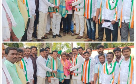 జిల్లా యువజన అభ్యర్థి  ఆధ్వర్యంలో ఏఎంసి వైస్ చైర్మన్ కి సన్మానం..